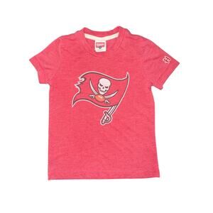 Homage Kids Tampa Bay Buccaneers Logo Red Youth Toddler T-shirt - Size: 4
